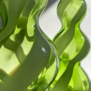 A Pair of Italian Handblown Glass Vases